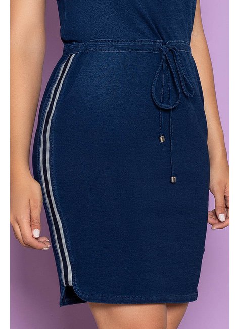 vestido com detalhe em ribanas e amarracao frontal nitido jeans 1