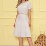 vestido evase off white com cinto 1