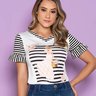 t shirt manga curta estampada com babadinho nitido