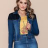 conjunto feminino jeans escuro destroyed nitido cima