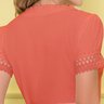 blusa coral mangas curtas em guipir 7