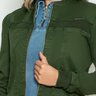 jaqueta cristina verde militar com ribana nitido jeans 2