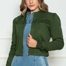jaqueta cristina verde militar com ribana nitido jeans 1