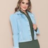 jaqueta feminina jeans destroyed claro nitido cima