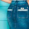 saia secretaria em malha denim nitido costas baixo detalhe