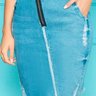 saia jeans reta assimetrica com ziper nitido jeans 5