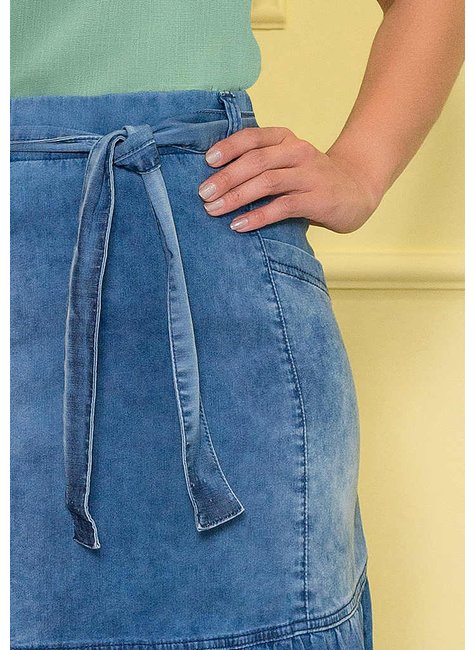 saia midi rodada detalhe em duas marias nitido baixo detalhe