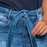 saia jeans reta com amarracao 4