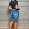 saia jeans reta com amarracao 7