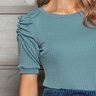 blusa verde detalhe nas mangas mikaelly nitido cima detalhe