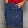 saia jeans escuro cos diferenciado liz nitido baixo