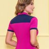 vestido gola polo em malha pink com bolso funcional nitido costas cima detalhe