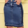 saia denim com recorte lateral em ribana nitido jeans baixo
