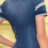 vestido tubinho malha denim com recortes nitido jeans 2
