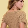 blusa de malha canelada com bolso sobreposto costas