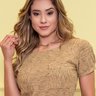 blusa de malha canelada com bolso sobreposto