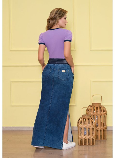 t shirt lilas estampada com aplicacoes em strass nitido costas