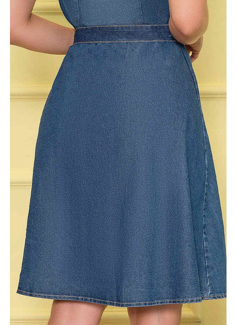 vestido jeans cinto vinho 6