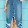 saia jeans midi destroyed com fenda frontal nitido jeans 2
