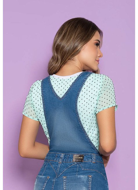 salopete jeans com bolso funcional nitido costas cima